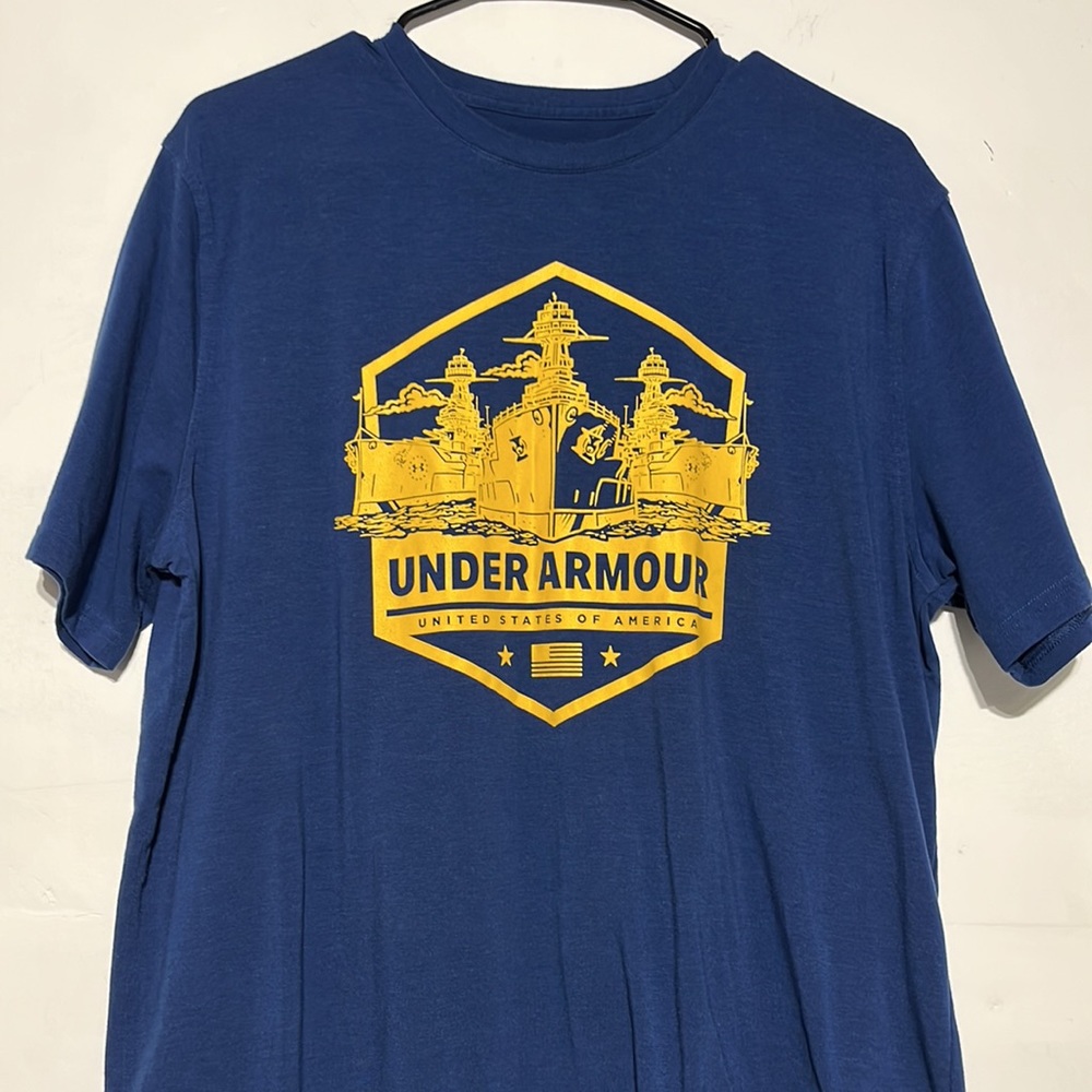 Under Armour United States of America Graphic Cotton Loose Fit Tee Shirt Size M - Picture 2 of 5